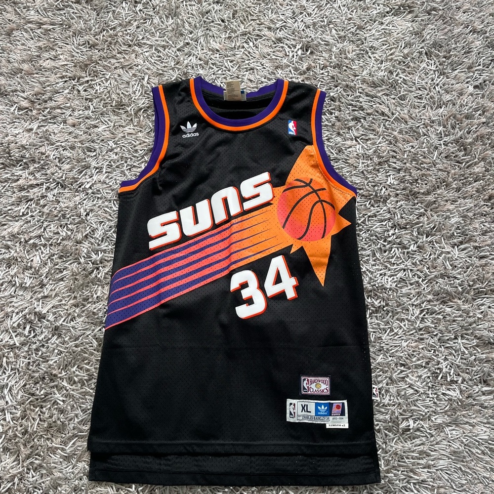 NBA Suns Black Orange Purple #34 Tank Top by Adidas